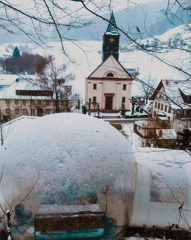 Living Timeless- Bubble Tent Elzach Inklusive Hot Tube Badefass- Schlafen Unterm Sternenhimmel ภายนอก รูปภาพ